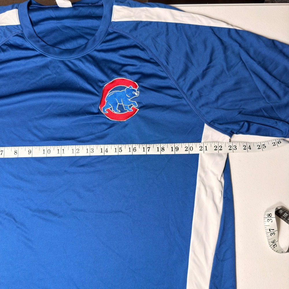 Sport-Tek Chicago Cubs Performance T-Shirt Blue Embroidered Logo XL Mens - Picture 8 of 9